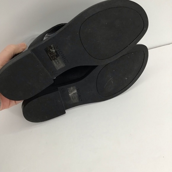 Vionic Ella Leather Women’s Toe Loop Arch Support Comfort Sandal Black Size 8M - Picture 4 of 12
